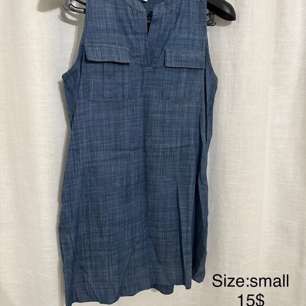 Denim Sleeveless Dress - Small